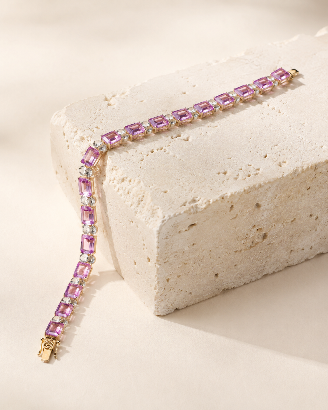 Myra Pink Stone Bracelet