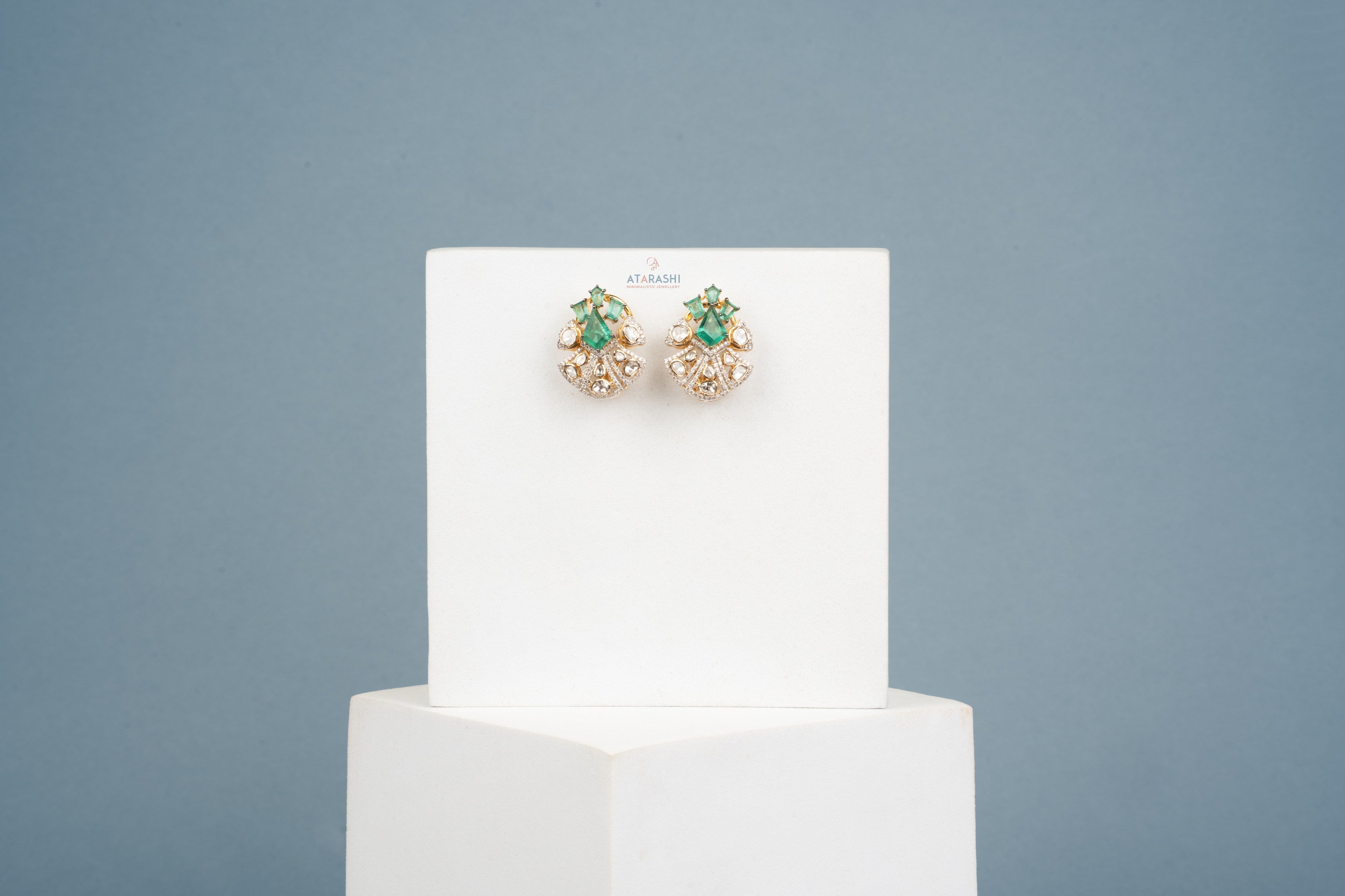 Regal Emerald Crest Studs