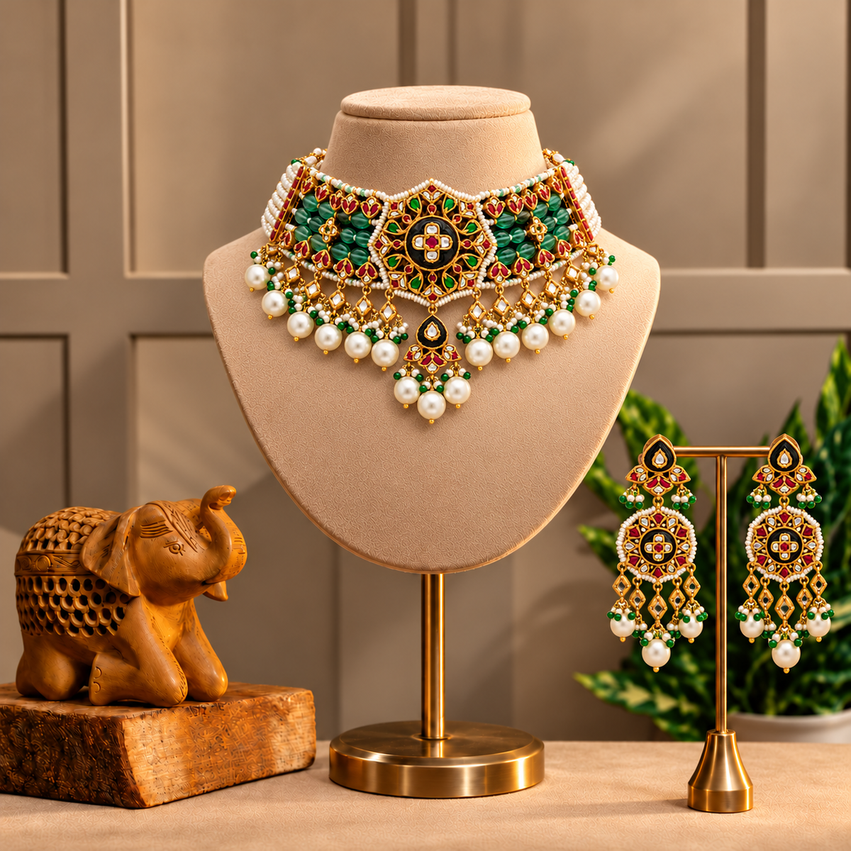 Mrinalini Polki Choker Set