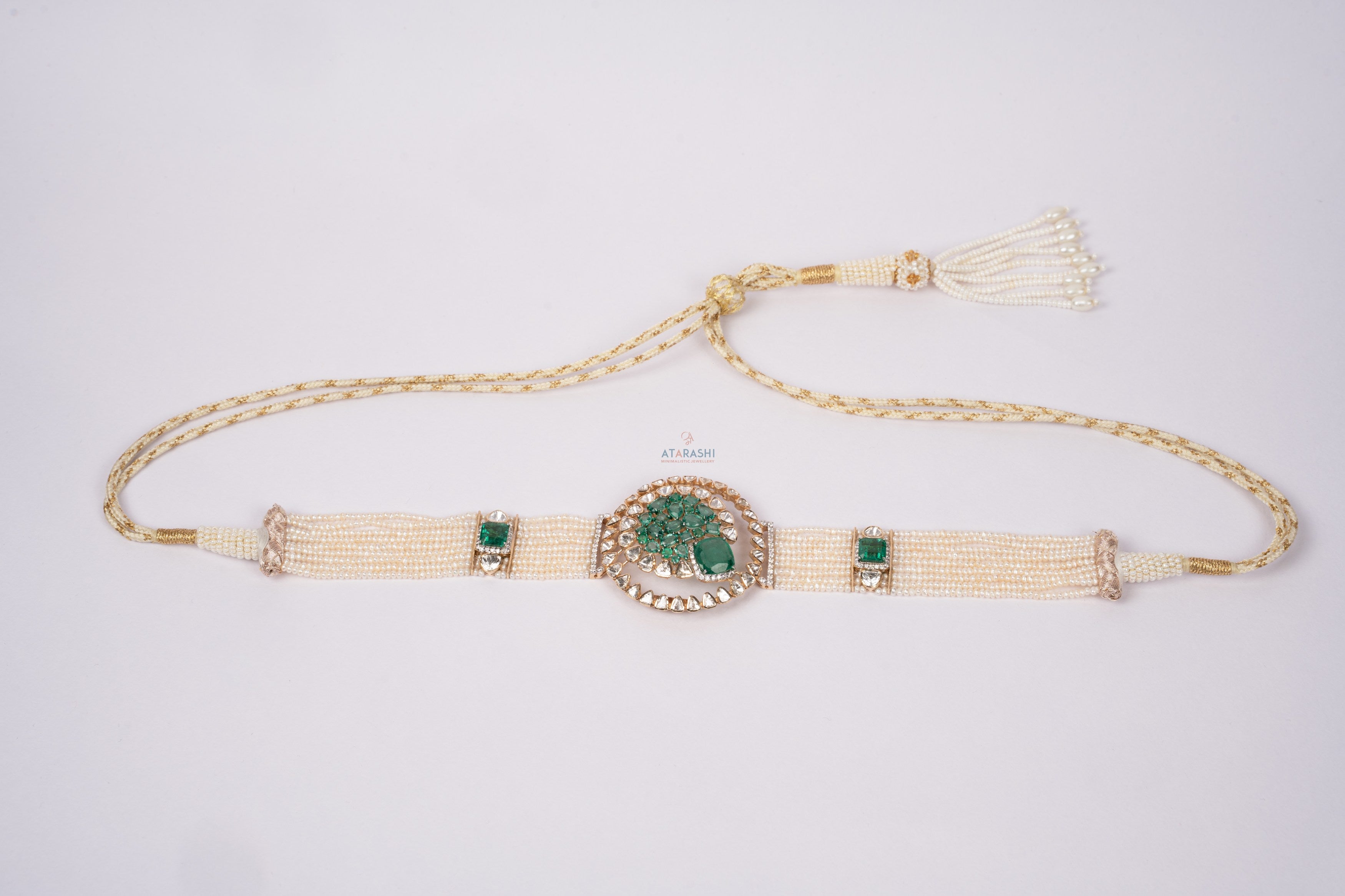 Emerald Radiance Pearl Choker