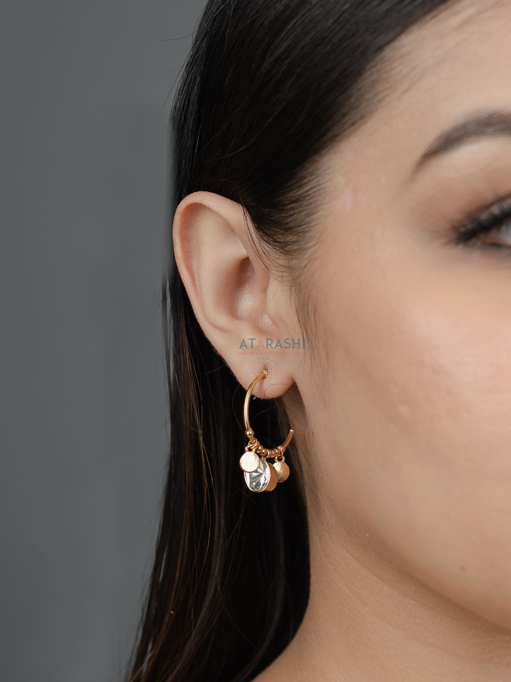 Celestia Charm Hoops