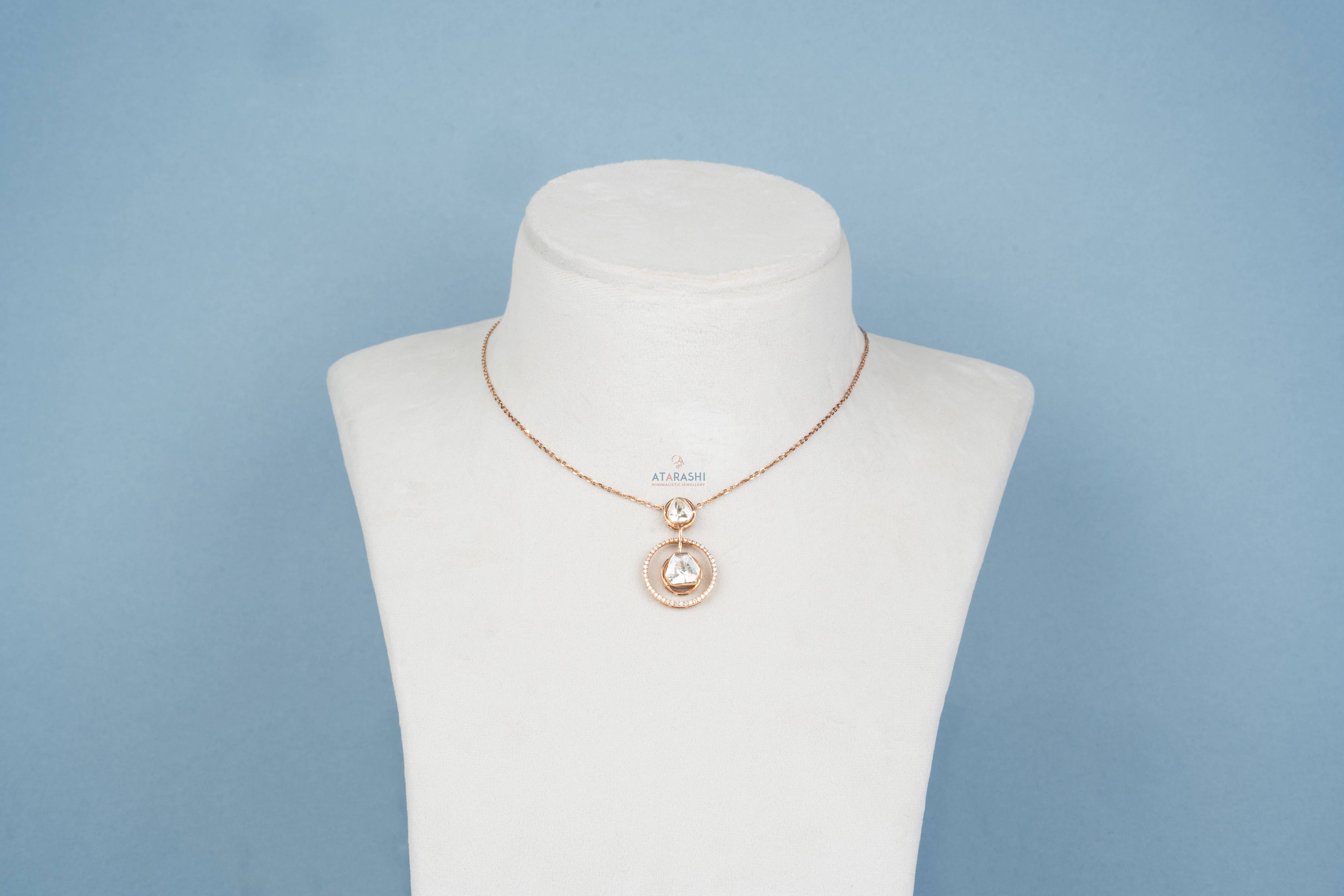 Solivine Halo Necklace