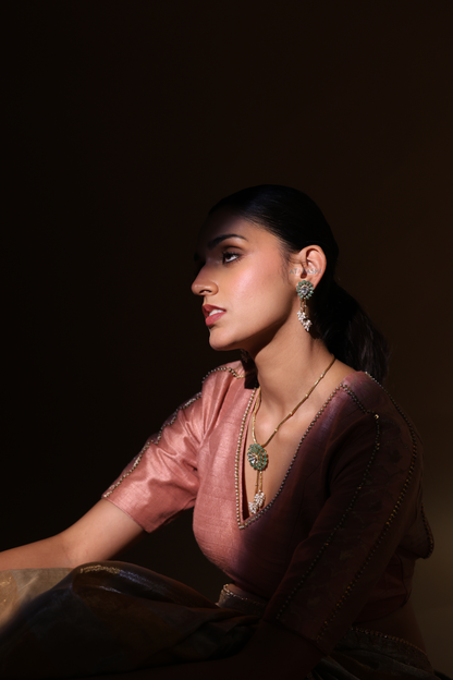 Zinnia stud dangle earrings