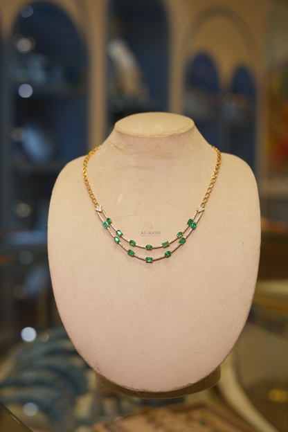 Elara Verde Cascade Necklace