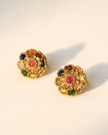 Taarini Navgraha Polki Studs
