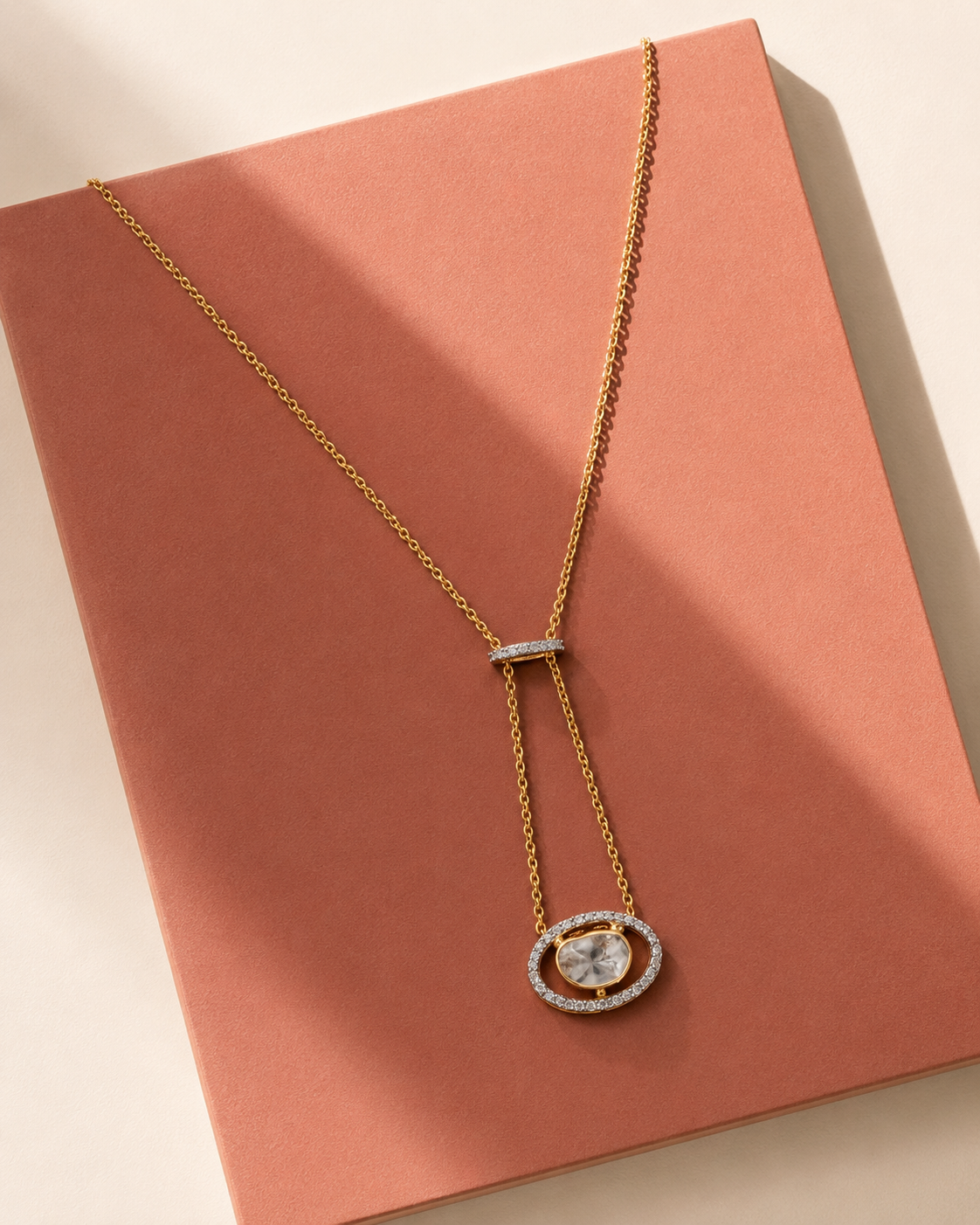 Samaira Uncut Diamond Drop Necklace