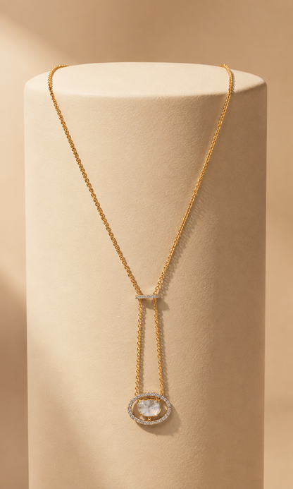 Samaira Uncut Diamond Drop Necklace
