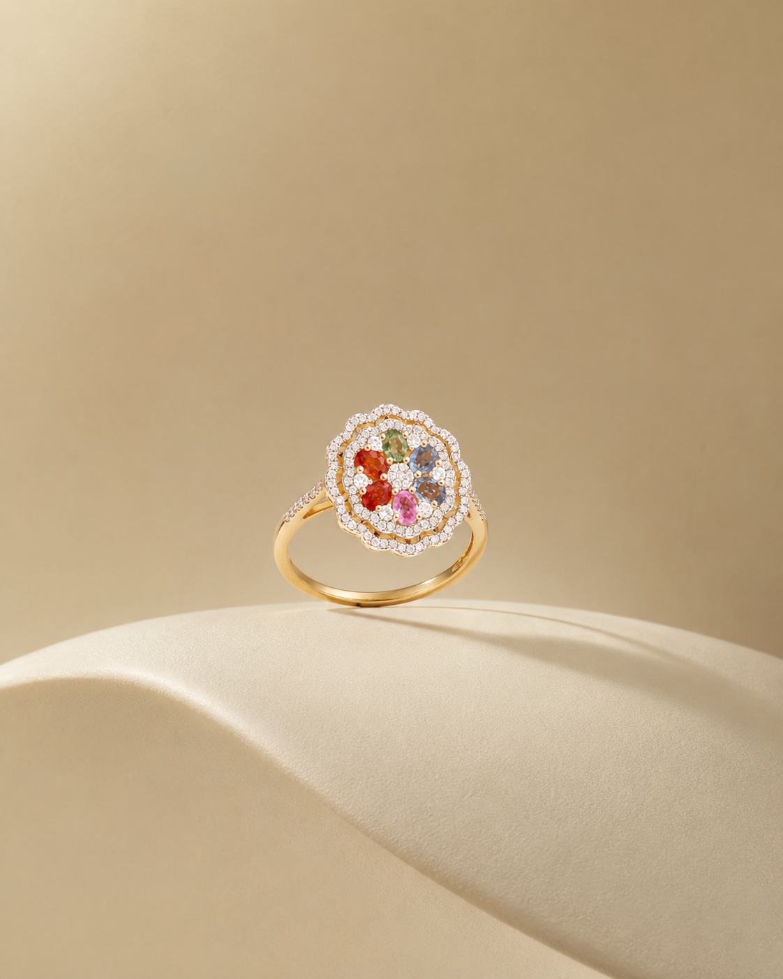 Elina Multicolour Bloom Ring