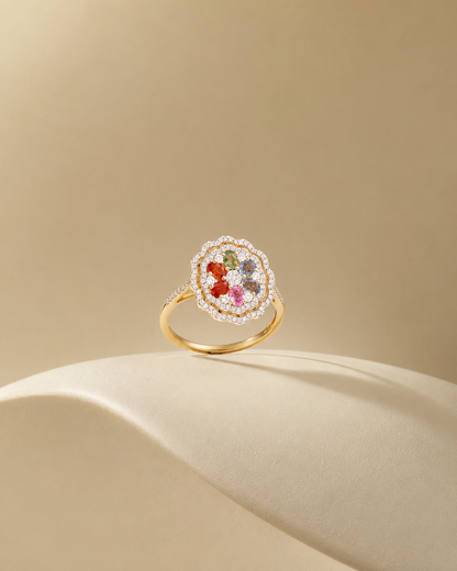 Elina Multicolour Bloom Ring