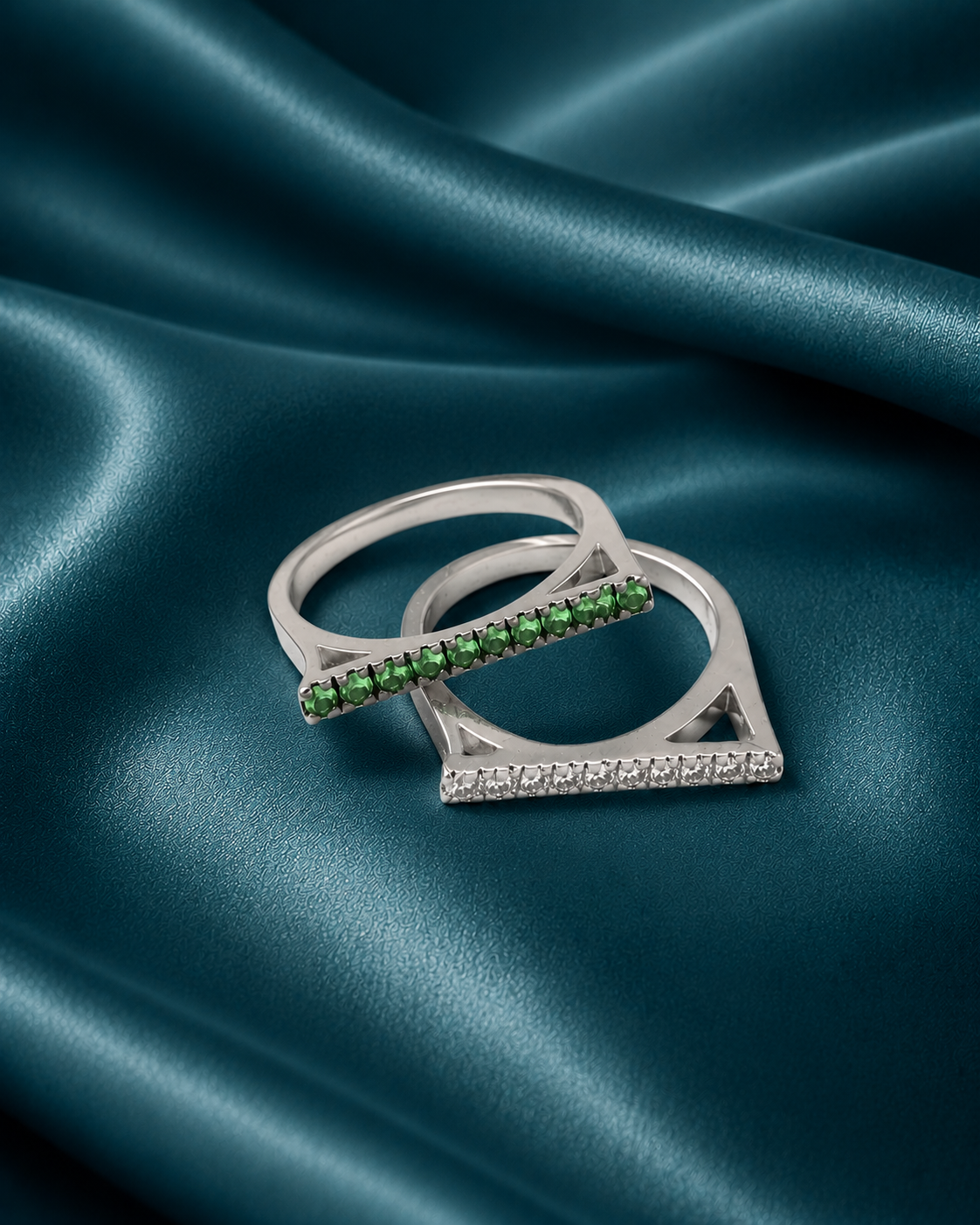The Elara Twin Rings
