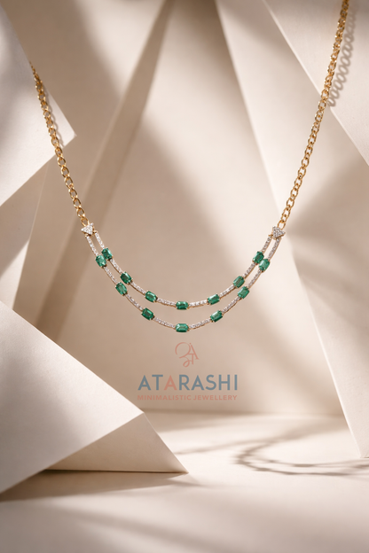 Elara Verde Cascade Necklace