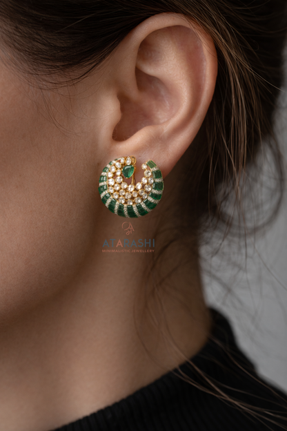 Ryaan Crescent Stud Earrings