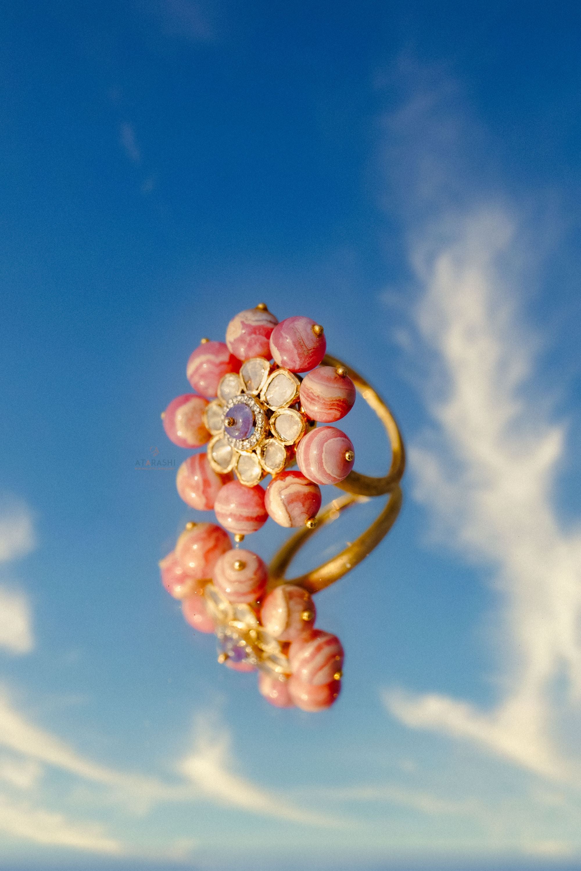 Rose bloom 
cocktail ring