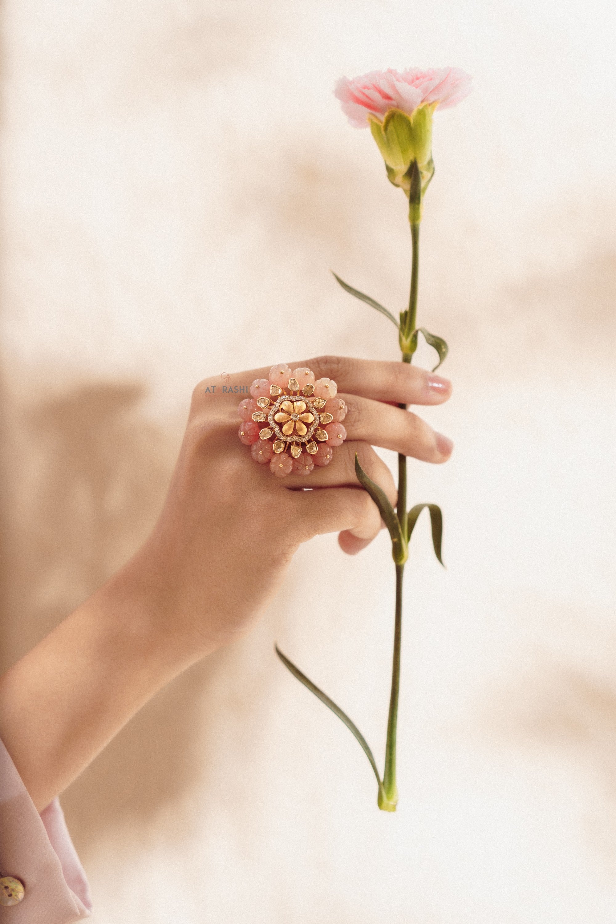Blush bloom ring