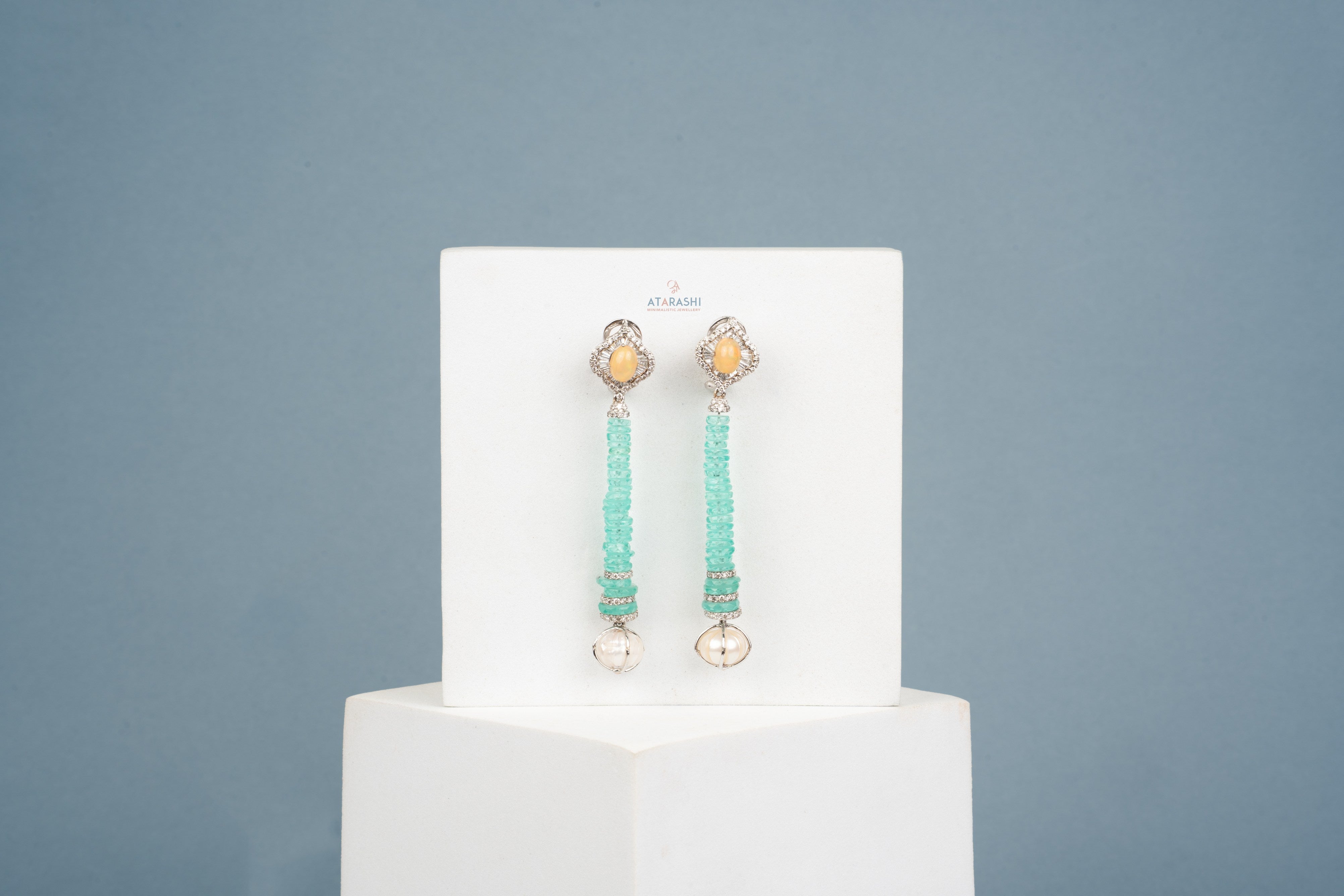 Ocean Mist Drop Earrings