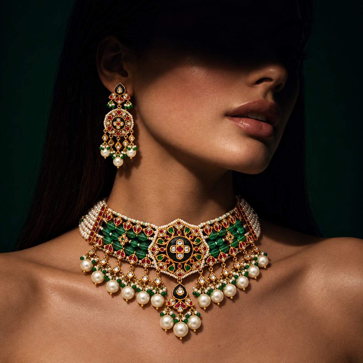 Mrinalini Polki Choker Set