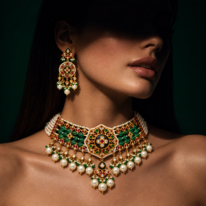 Mrinalini Polki Choker Set