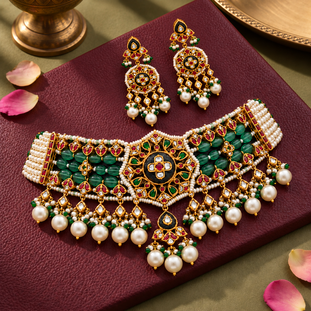 Mrinalini Polki Choker Set