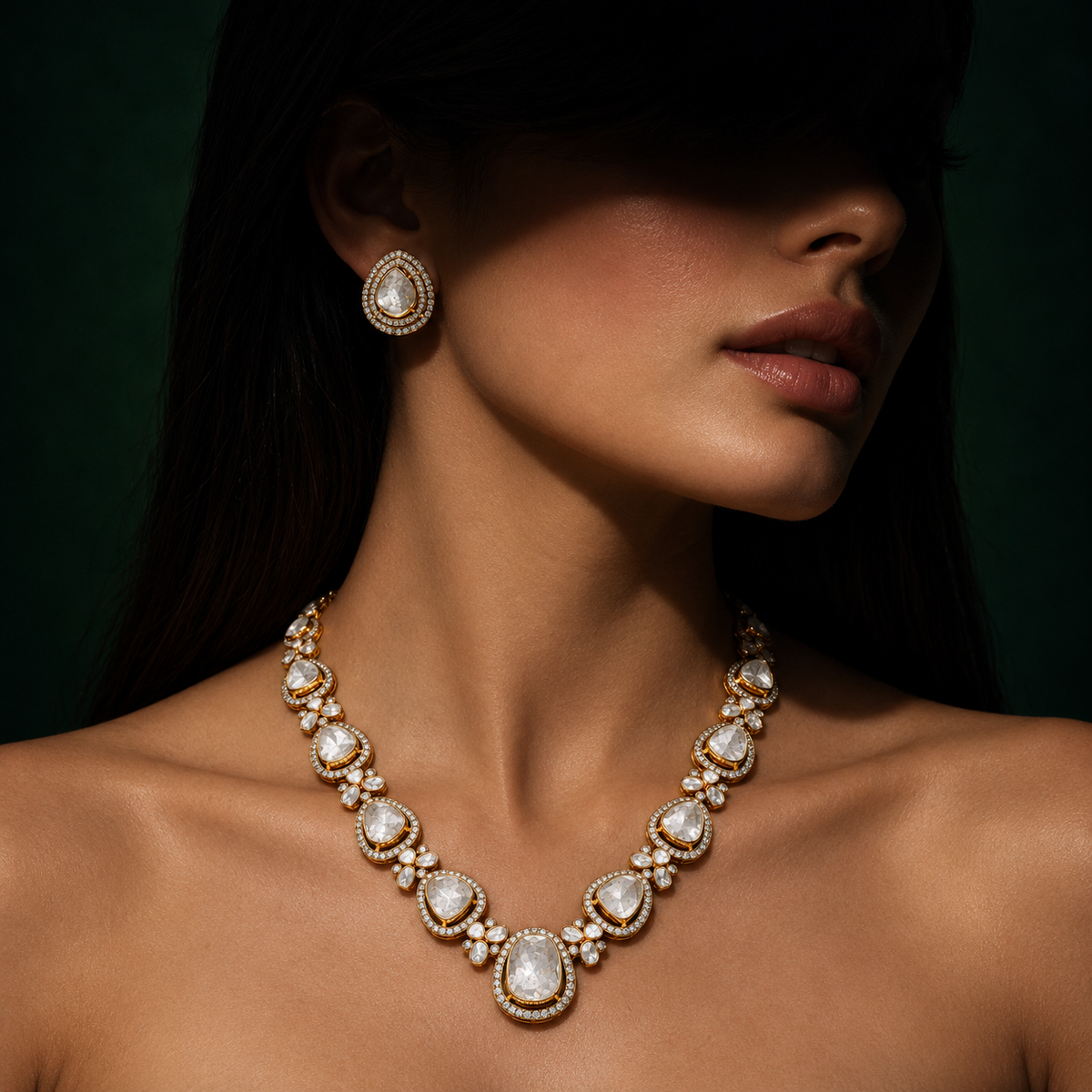 Aabha Polki Necklace Set