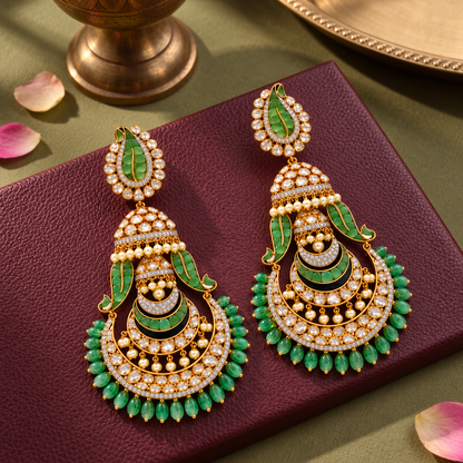 Chaarvi Polki Jhumka Earrings