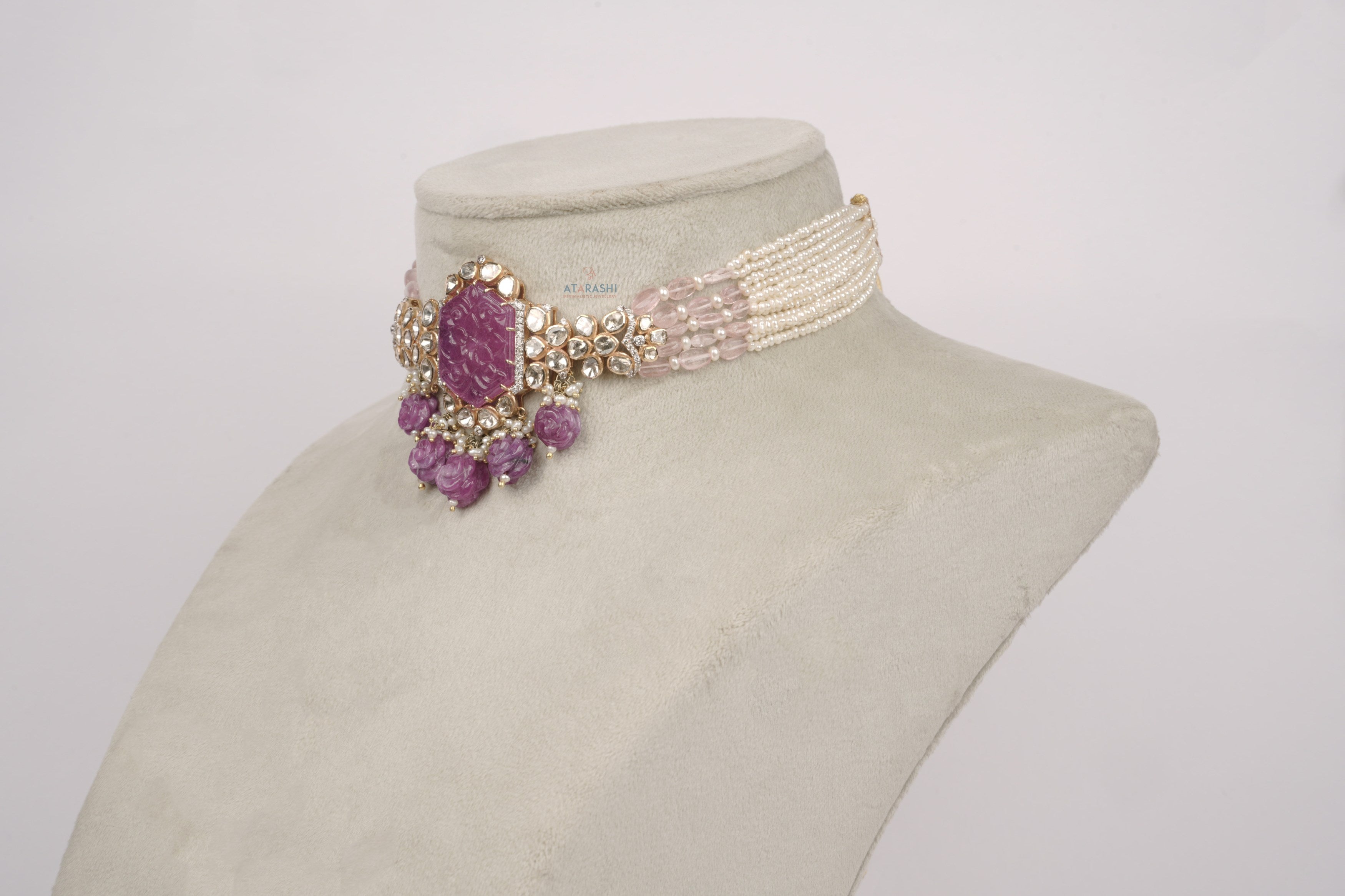 Royal Fuchsia Blossom Choker