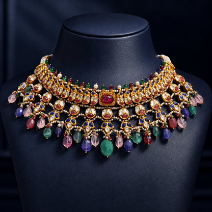 Rangmahal Polki Necklace Set