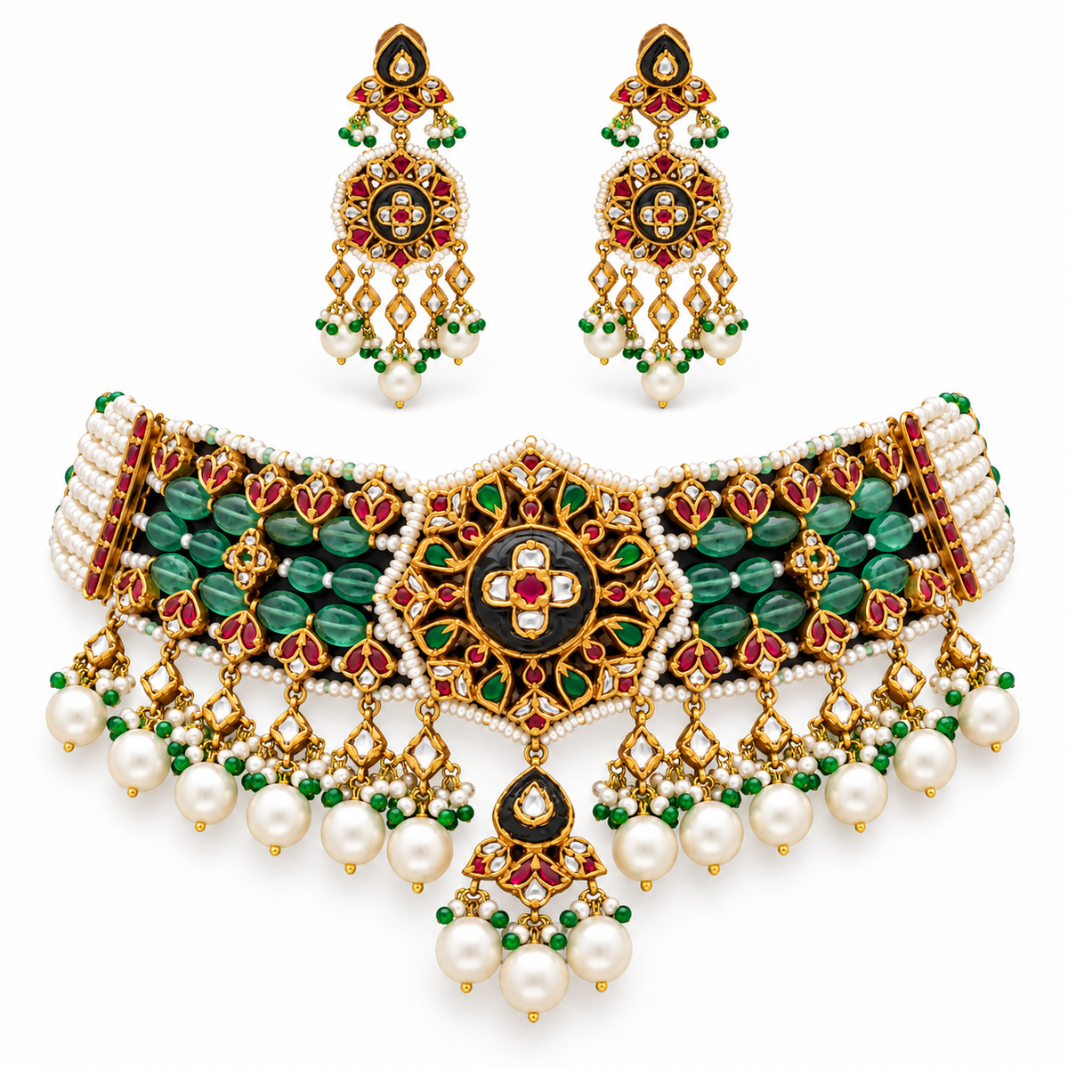 Mrinalini Polki Choker Set