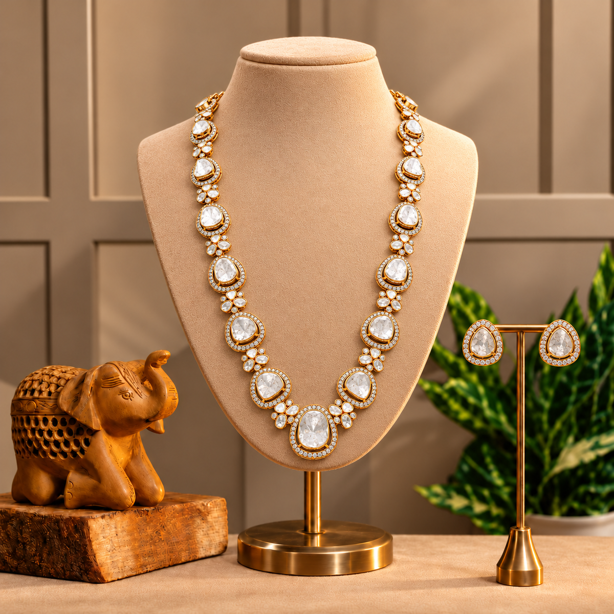 Aabha Polki Necklace Set
