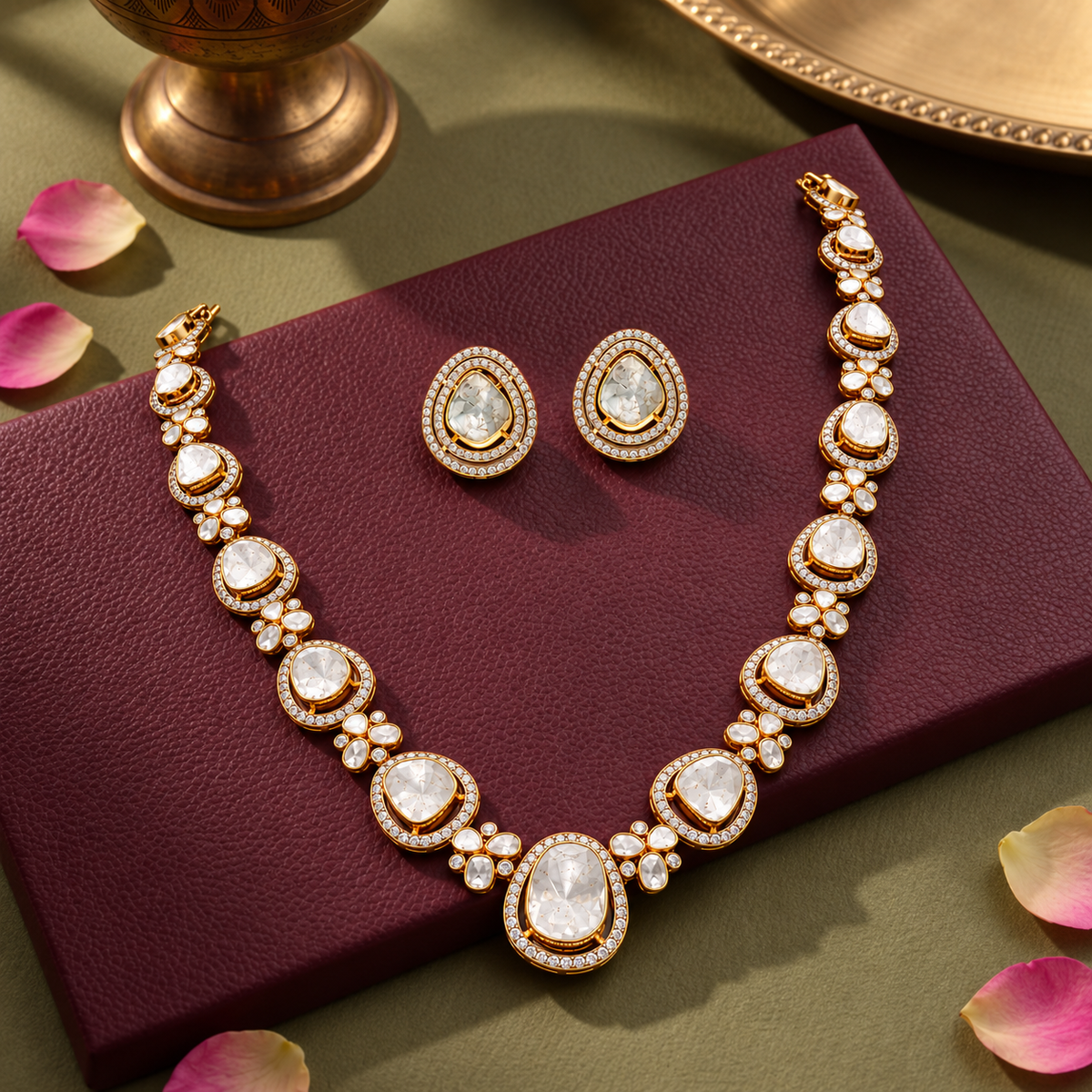 Aabha Polki Necklace Set