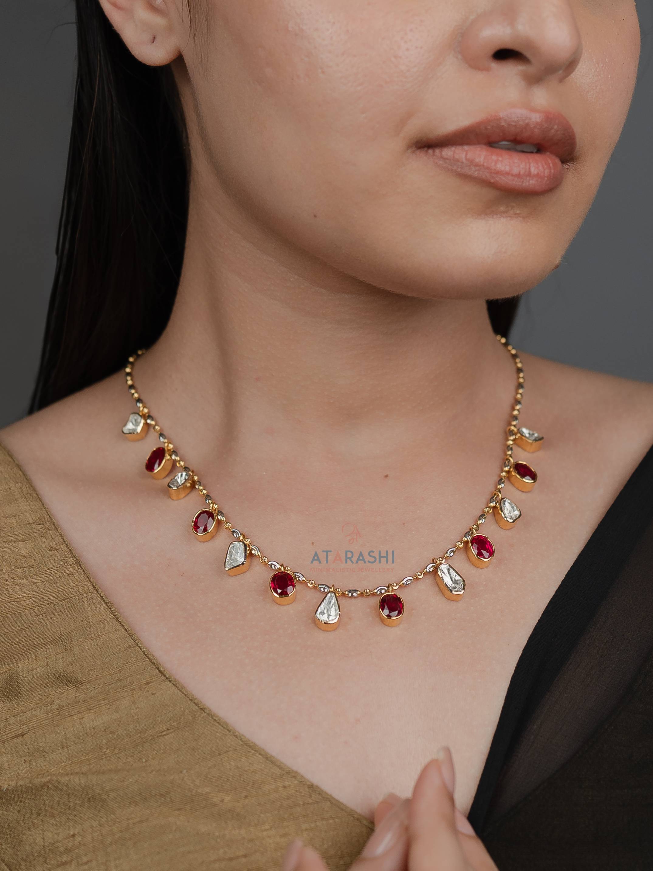 Gulzaar Polki Drop Necklace