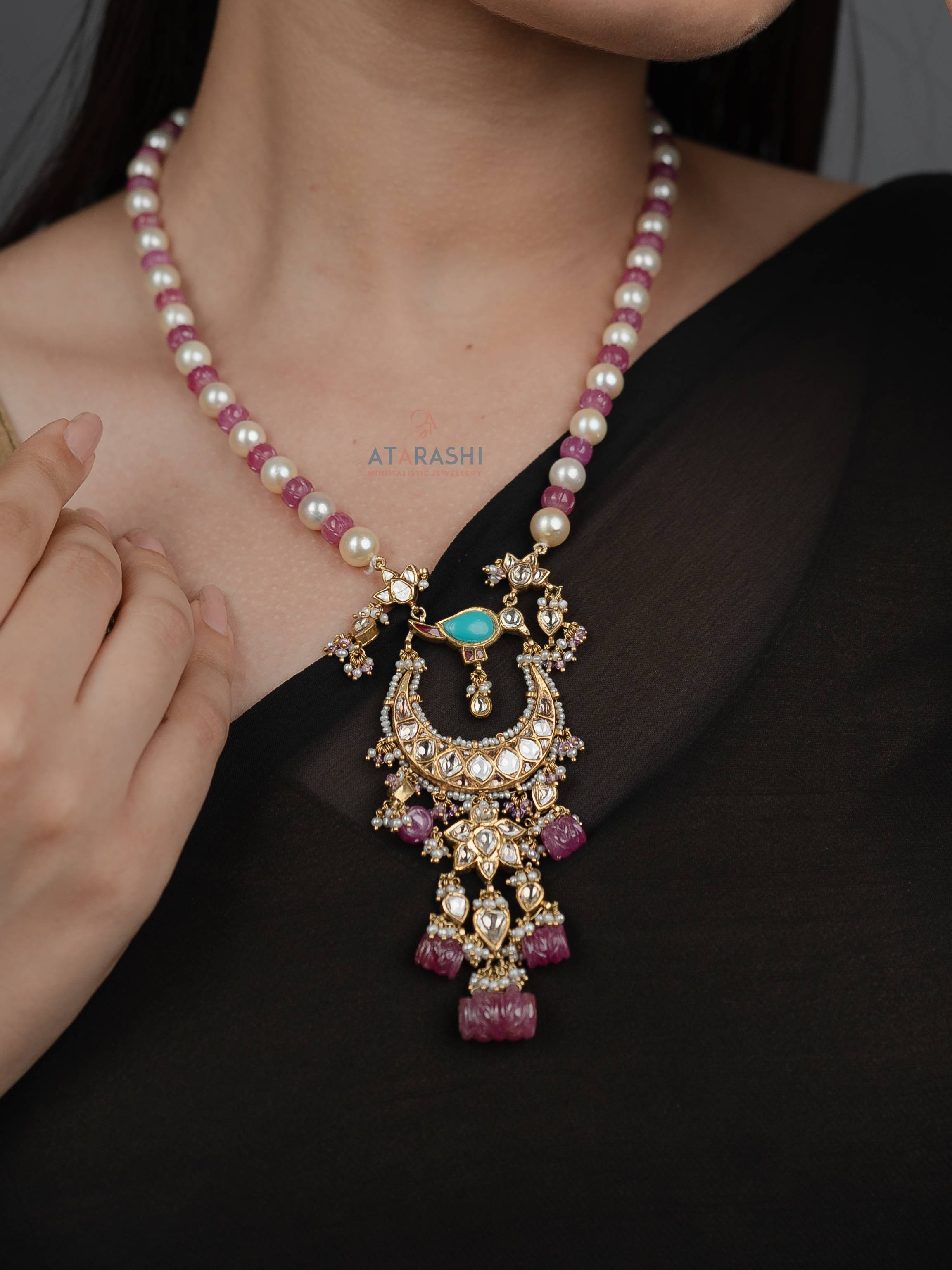 Ruhaniya Kundan Long Necklace