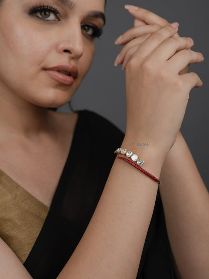 Classic Red Gemstone Bracelet