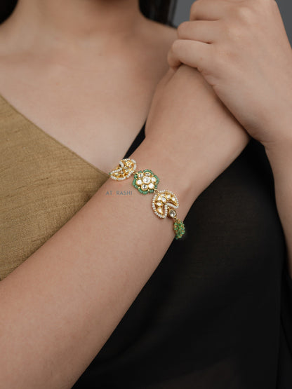 Chandrika Kundan phool Bracelet