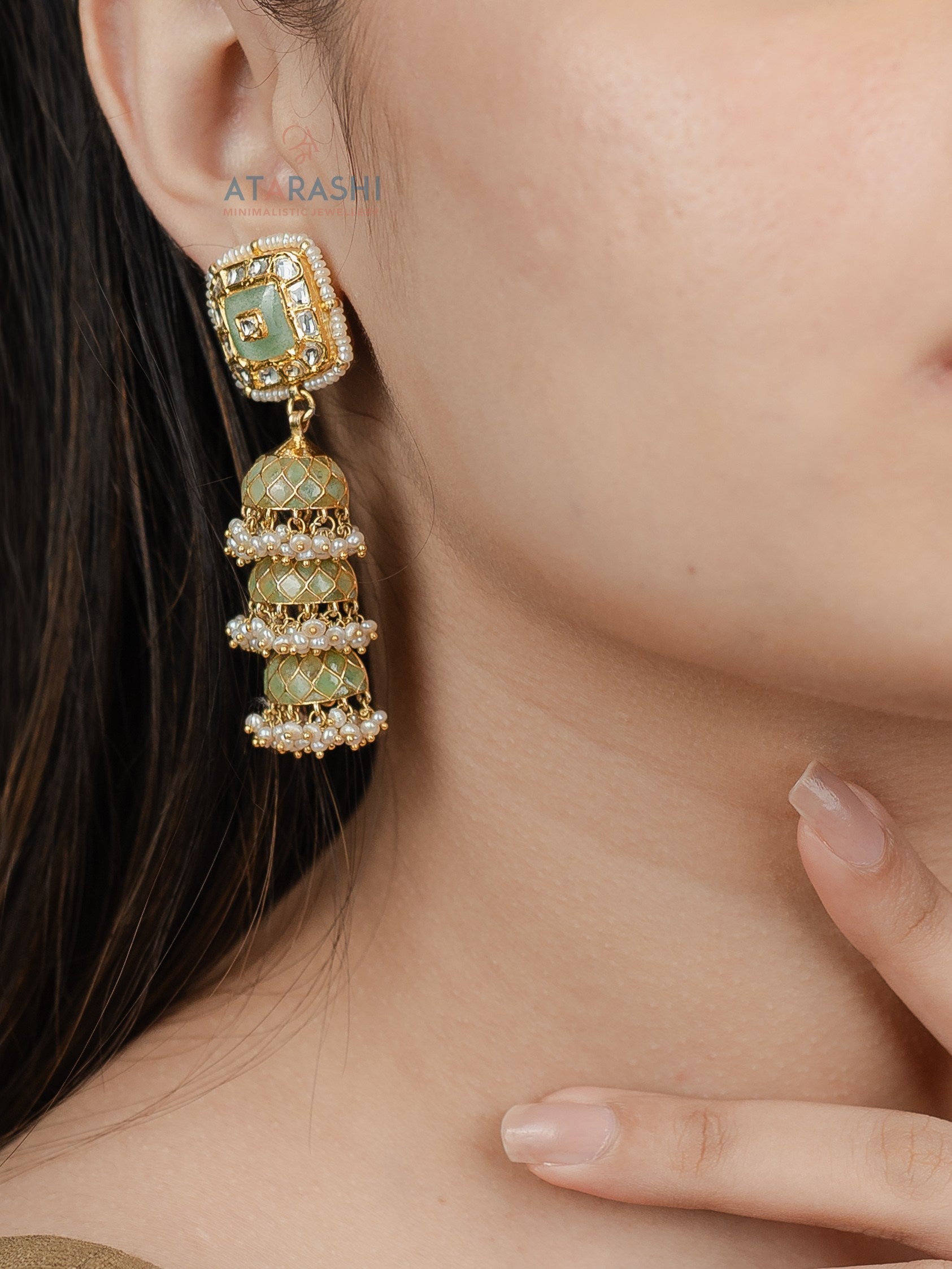 Sage Royale Jhumka Drops