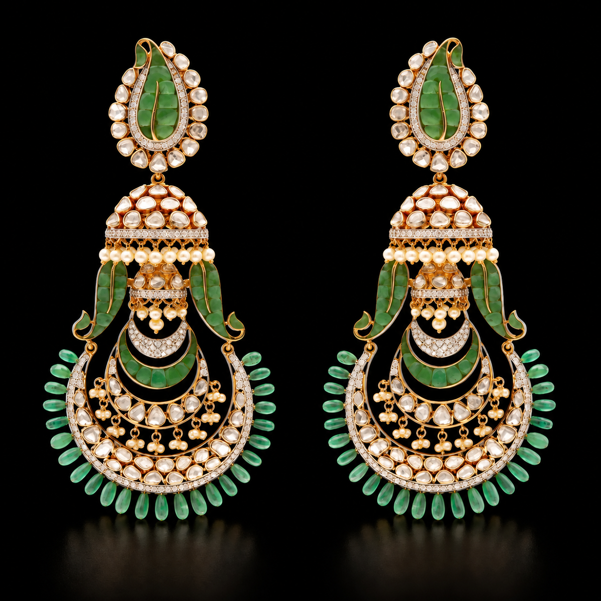 Chaarvi Polki Jhumka Earrings