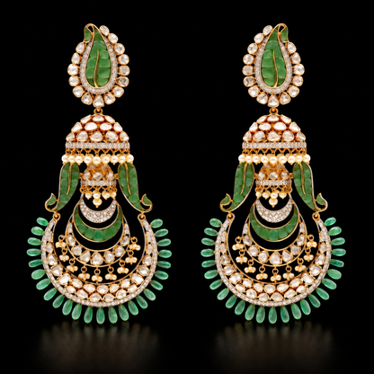 Chaarvi Polki Jhumka Earrings