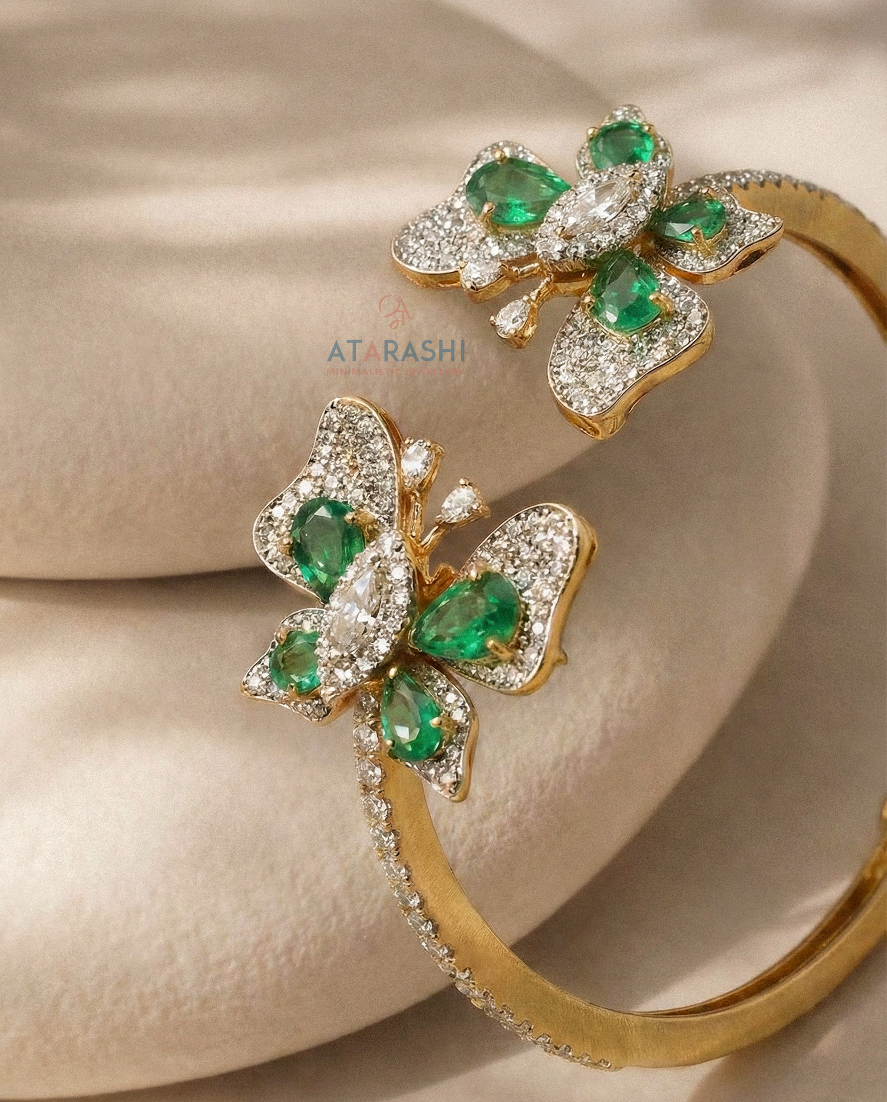 Papillon Emerald Polki Bracelet