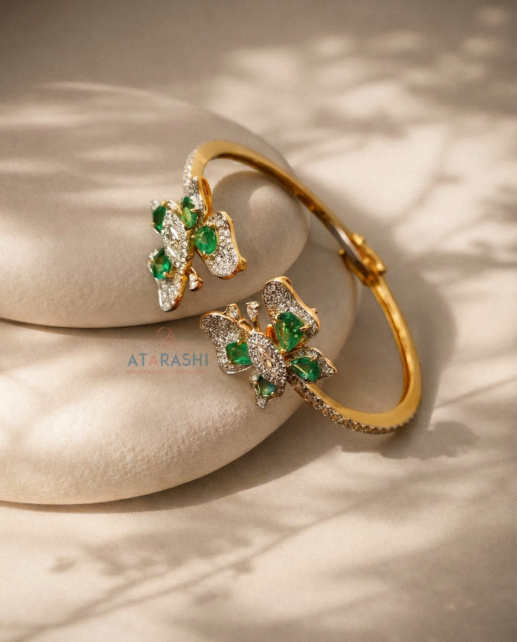 Papillon Emerald Polki Bracelet
